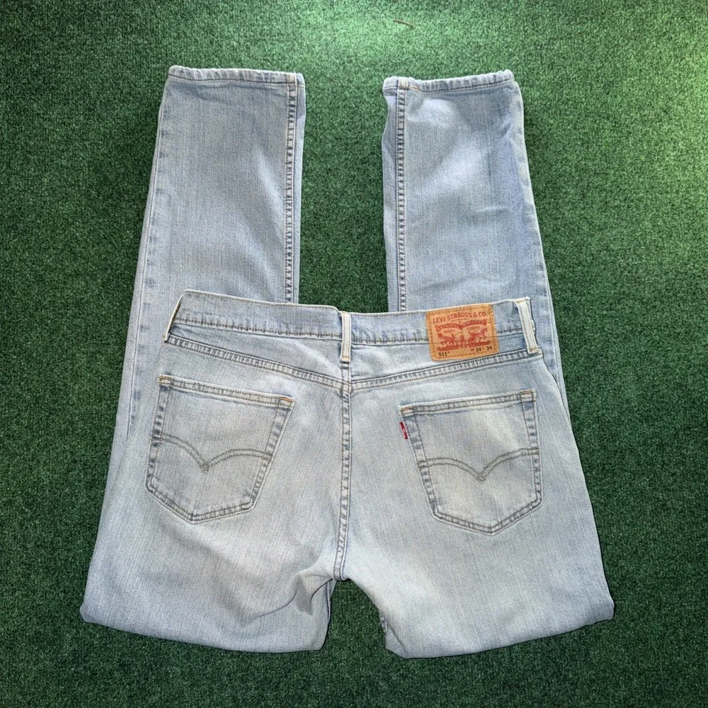Levi's 511 Jeans Men's 34x34 Light Wash Reg Fit Jeans